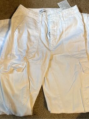 Zara White Cargo Pants